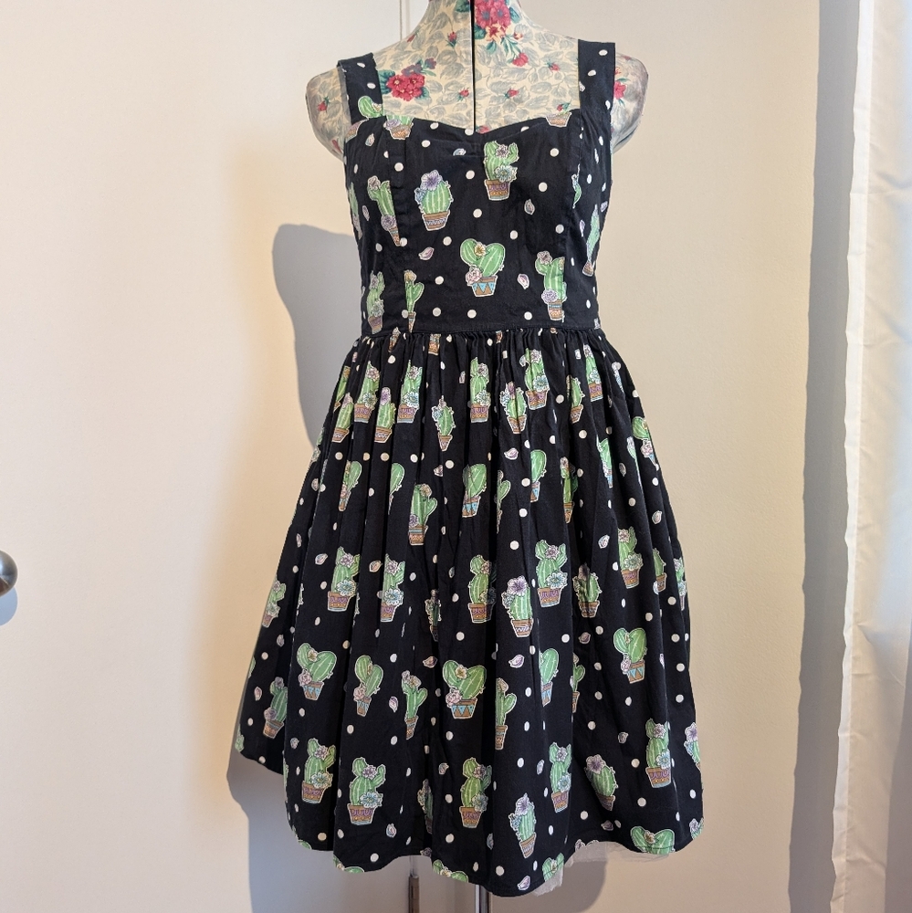 Hell Bunny Cactus Print Dress Size Small